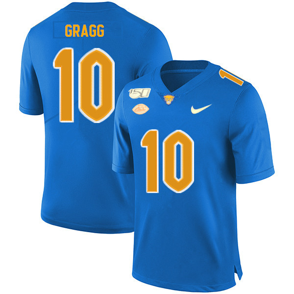 2019 Men #10 Will Gragg Pitt Panthers College Football Jerseys Sale-Royal